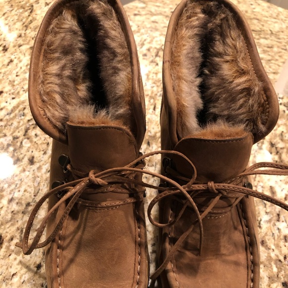 Tan suede fur bootie - Picture 2 of 6